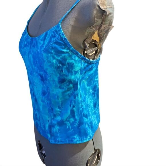Women's‎ vintage Baltex blue tie dye tankini top size 12 - Picture 4 of 6